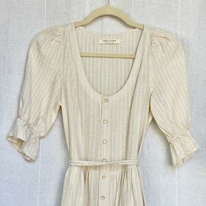Christy Dawn Astrid Dress in Sand. 100% organic cotton. Cream. Size XS. Like new